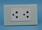 Duplex Electrical Socket Outlet  Silver Contact , Double Switched Socket Outlet